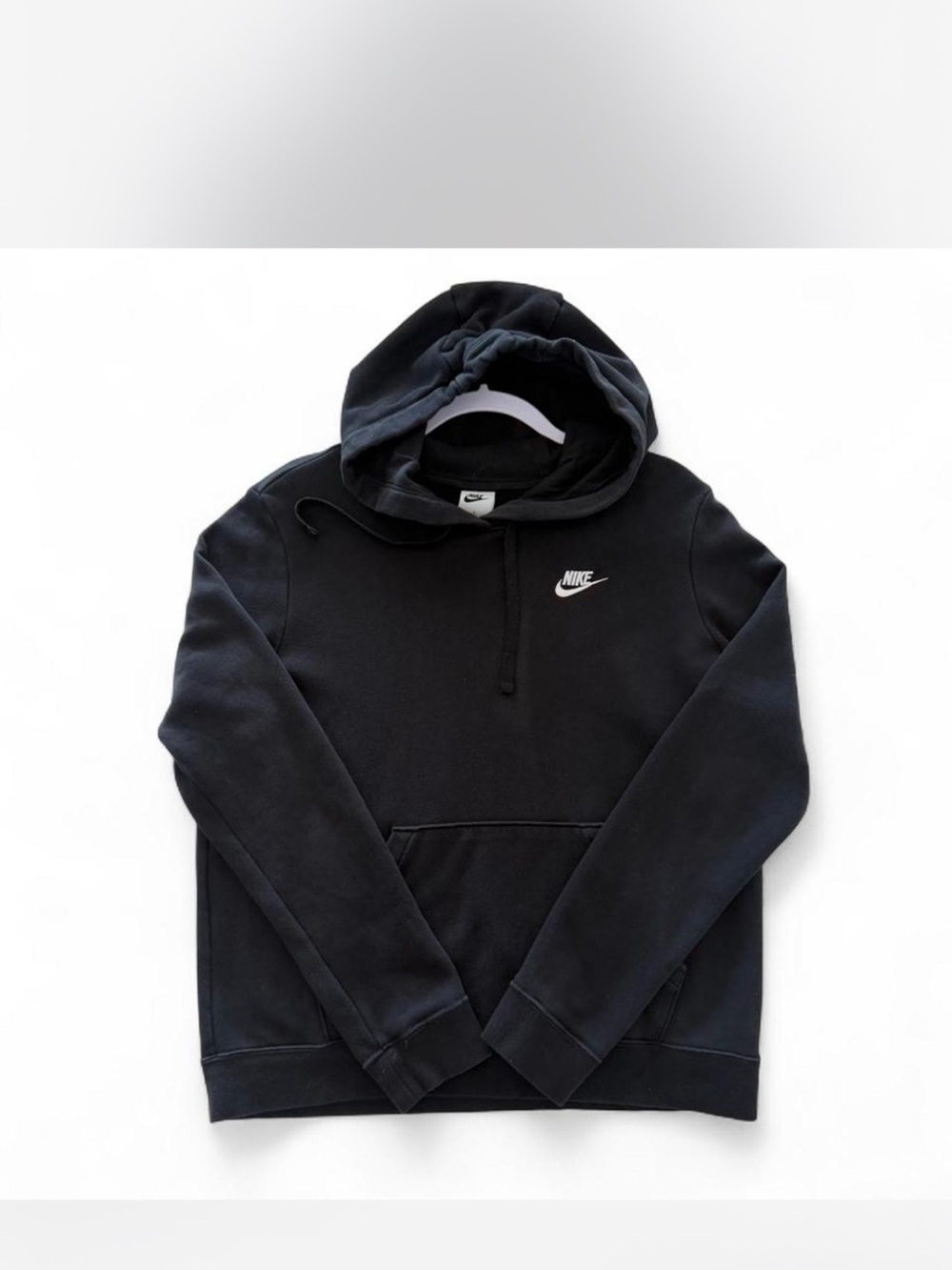Nike Sportswear Club Fleece Pullover Hoodie BV2654-410 Black Men's Size Medium
